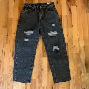 SHEIN black ripped jeans